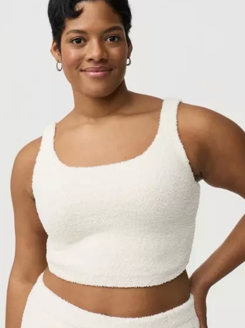 Torrid Teddy Cream Crop Top Sz 1 NWT